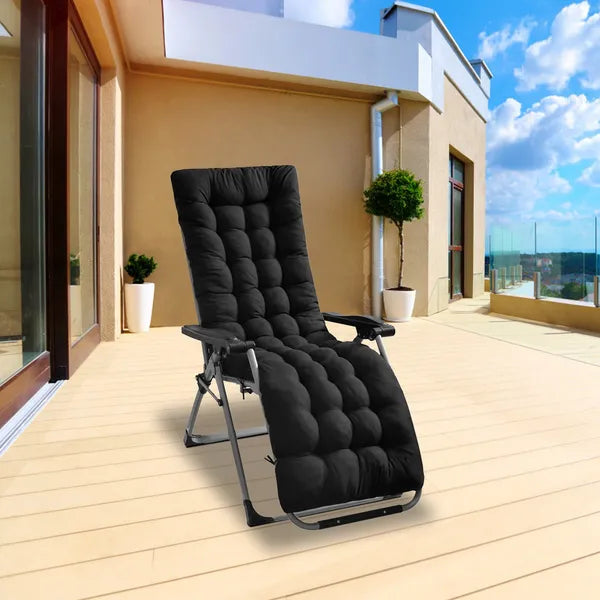 71x22in Plus Type Chaise Lounger Cushion Recliner Rocking Chair Sofa Mat Deck Chair Cushion For Outdoor Patio Garden