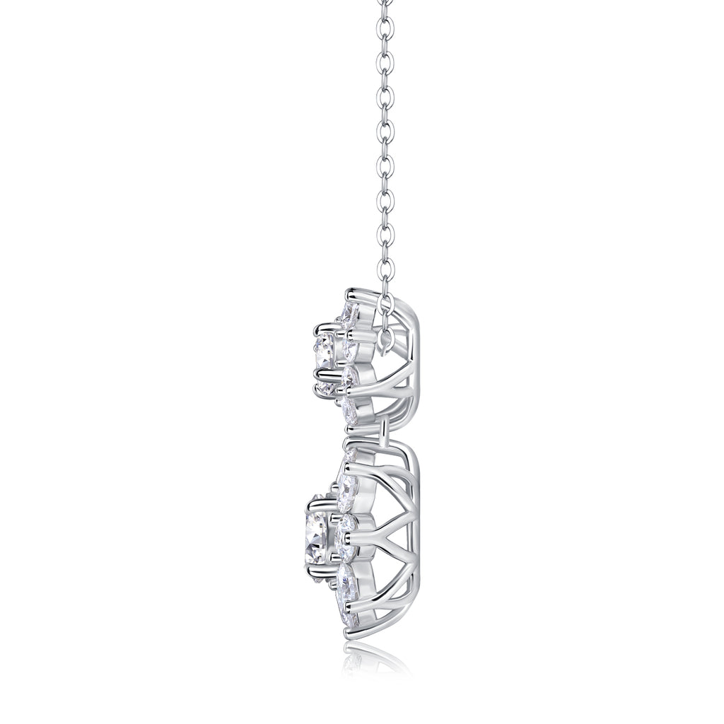 Sunshine Flower Language - A Fashionable And Trendy Necklace Pendant Set With Top-quality Moissanite S925 Silver And Platinum Plating Can Be Tested With A Diamond Pen