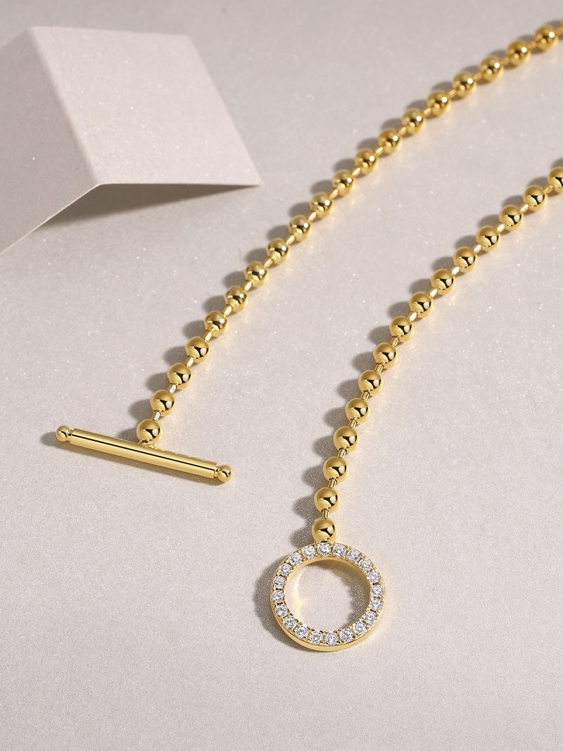 Light And Shadow Pearl Charm - A Fashionable And Trendy Necklace Pendant Set With Top-quality Moissanite S925 Silver And Gold-plated. It Can Be Tested With A Diamond Pen.