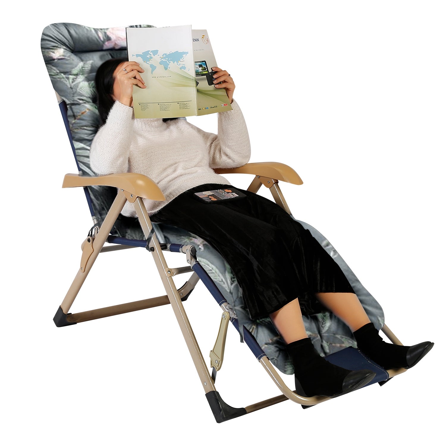 1Pc Chaise Lounger Cushion Recliner Rocking Chair Sofa Mat Deck Chair Cushion Chair Not Inlcuded  Standard Type