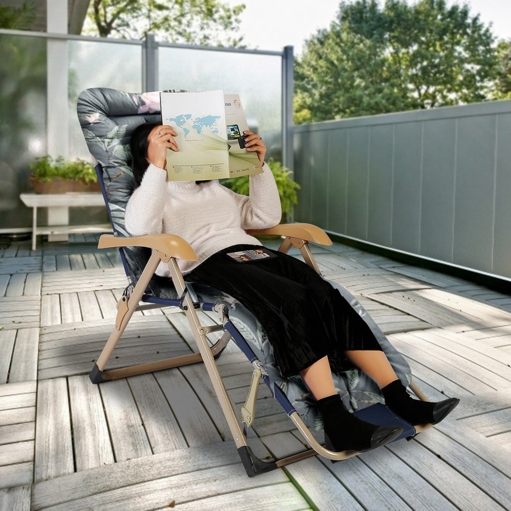 1Pc Chaise Lounger Cushion Recliner Rocking Chair Sofa Mat Deck Chair Cushion Chair Not Inlcuded  Standard Type