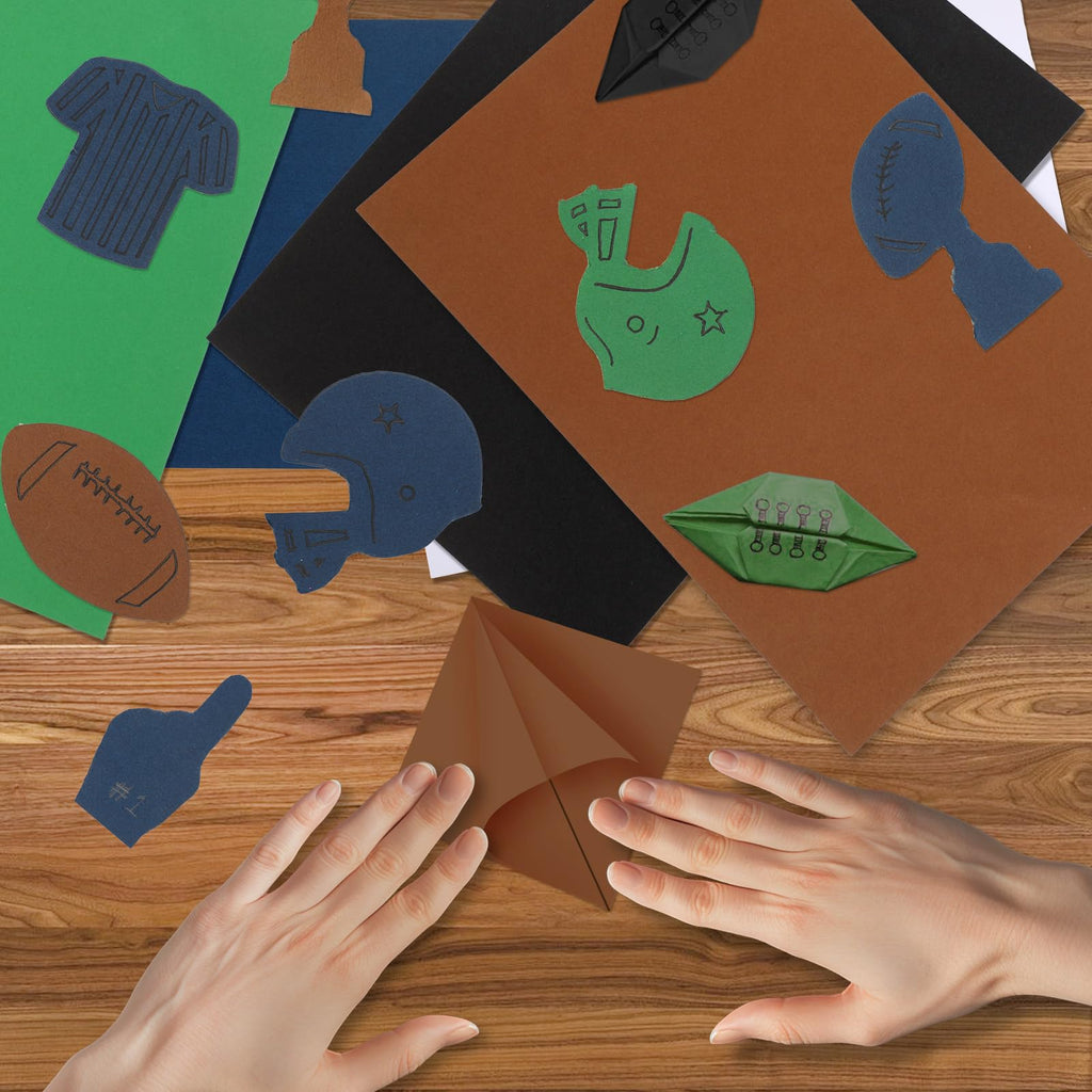 JULBEAR 30 Sheets Colored Cardstock, 5 Football Colors 180gsm 8.5 X 11 Inches Colorful Pastel Printer Construction Paper For Kids Scrapbook School Office Printing DIY Craft, Card Making