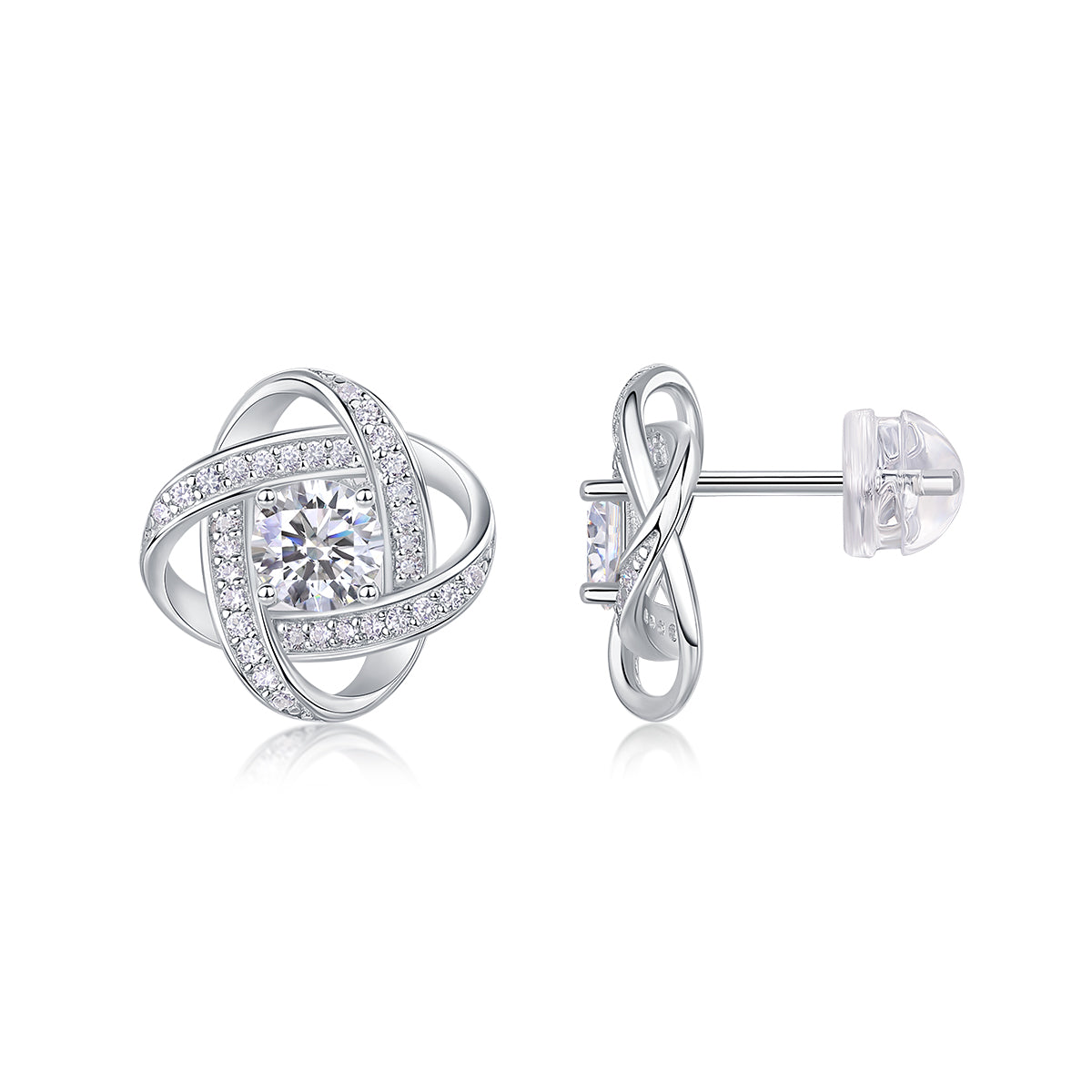 Hope Beam - Earrings Set With 0.5-carat Top-quality Moissanite S925 Silver And Platinum-plated Stud Earrings, A Fashionable And Trendy Accessory, Can Be Tested With A Diamond Pen