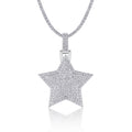 King's Star - A Fashionable And Trendy Necklace Pendant Set With Top-quality Moissanite S925, Silver And Platinum-plated, Can Be Tested With A Diamond Pen