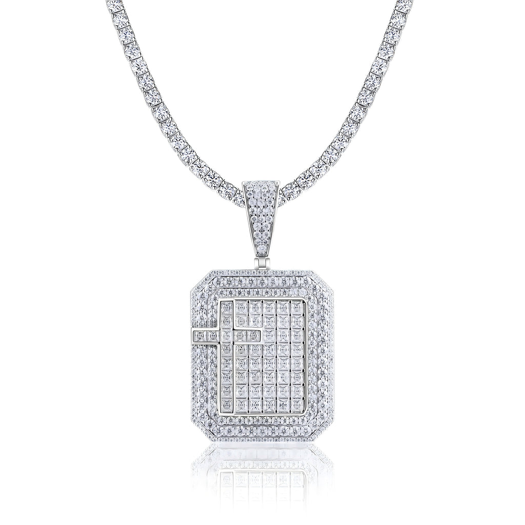 The Light Of Belief - A Fashionable And Trendy Necklace Pendant Set With Top-quality Moissanite S925 And Silver Plated With Platinum Can Be Tested With A Diamond Pen