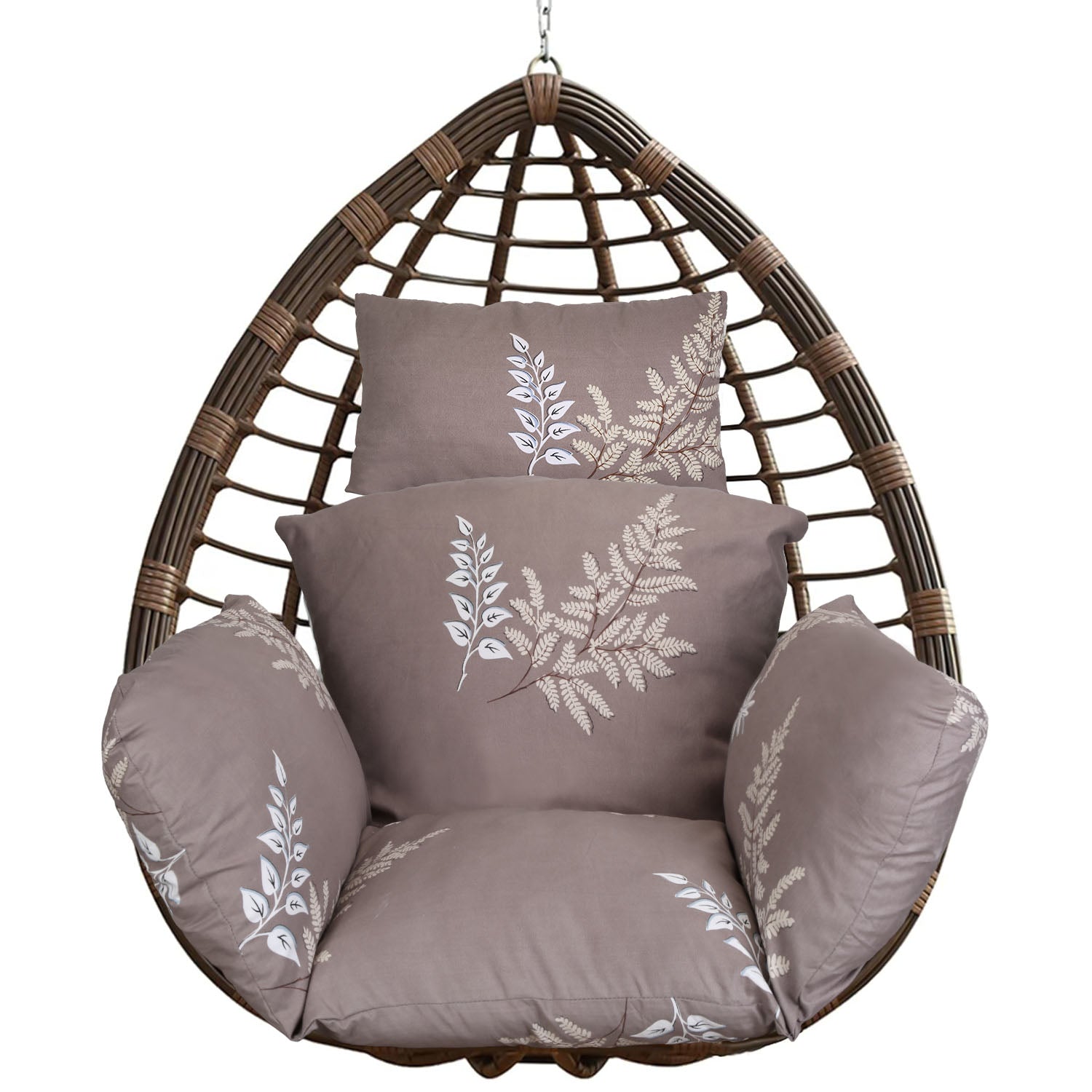 1Pc Egg Chair Cushion Hanging Basket Seat Cushion Thicken Soft Egg Swing Chair Pad Hanging Egg Chair Cushion With Headrest