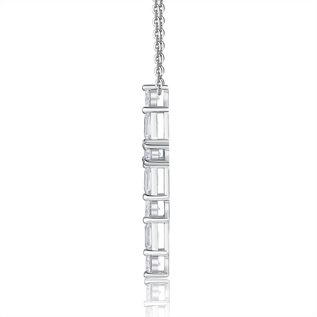 The Light Of Faith - A Fashionable And Trendy Necklace Pendant Set With Top-quality Moissanite S925 And Silver Plated With Platinum Can Be Tested With A Diamond Pen