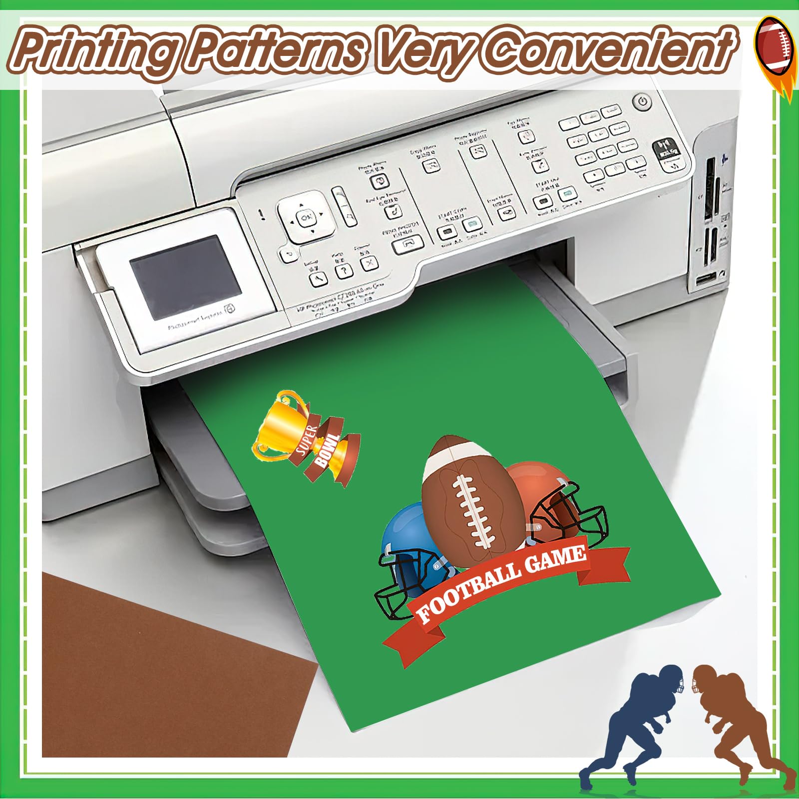 JULBEAR 30 Sheets Colored Cardstock, 5 Football Colors 180gsm 8.5 X 11 Inches Colorful Pastel Printer Construction Paper For Kids Scrapbook School Office Printing DIY Craft, Card Making