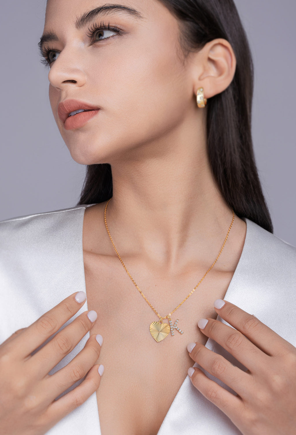 Heart Secret - A Fashionable And Trendy Necklace Pendant Set With Top-quality Moissanite S925 And Silver Plated With Gold Can Be Tested With A Diamond Pen