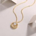 Moon Pearl - A Fashionable And Trendy Necklace Pendant Set With Top-quality Moissanite S925 Silver And Gold-plated. It Can Be Tested With A Diamond Pen