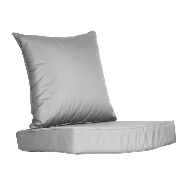 Outdoor Seat Cushion Set Waterproof Patio Furniture Cushion And Back Pillow Fade Resistant Deep Seat Set Chair Pad With Removable Cover For Chair Sofa Couch