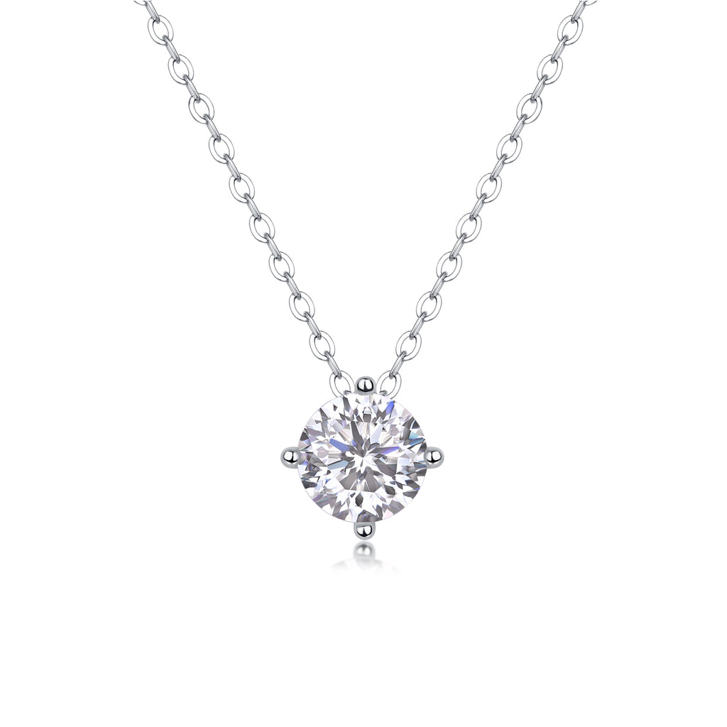 True Heart - A Fashionable And Trendy Necklace Pendant Set With 1-carat Top-quality Moissanite S925 In Silver And Platinum Plating Can Be Tested With A Diamond Pen