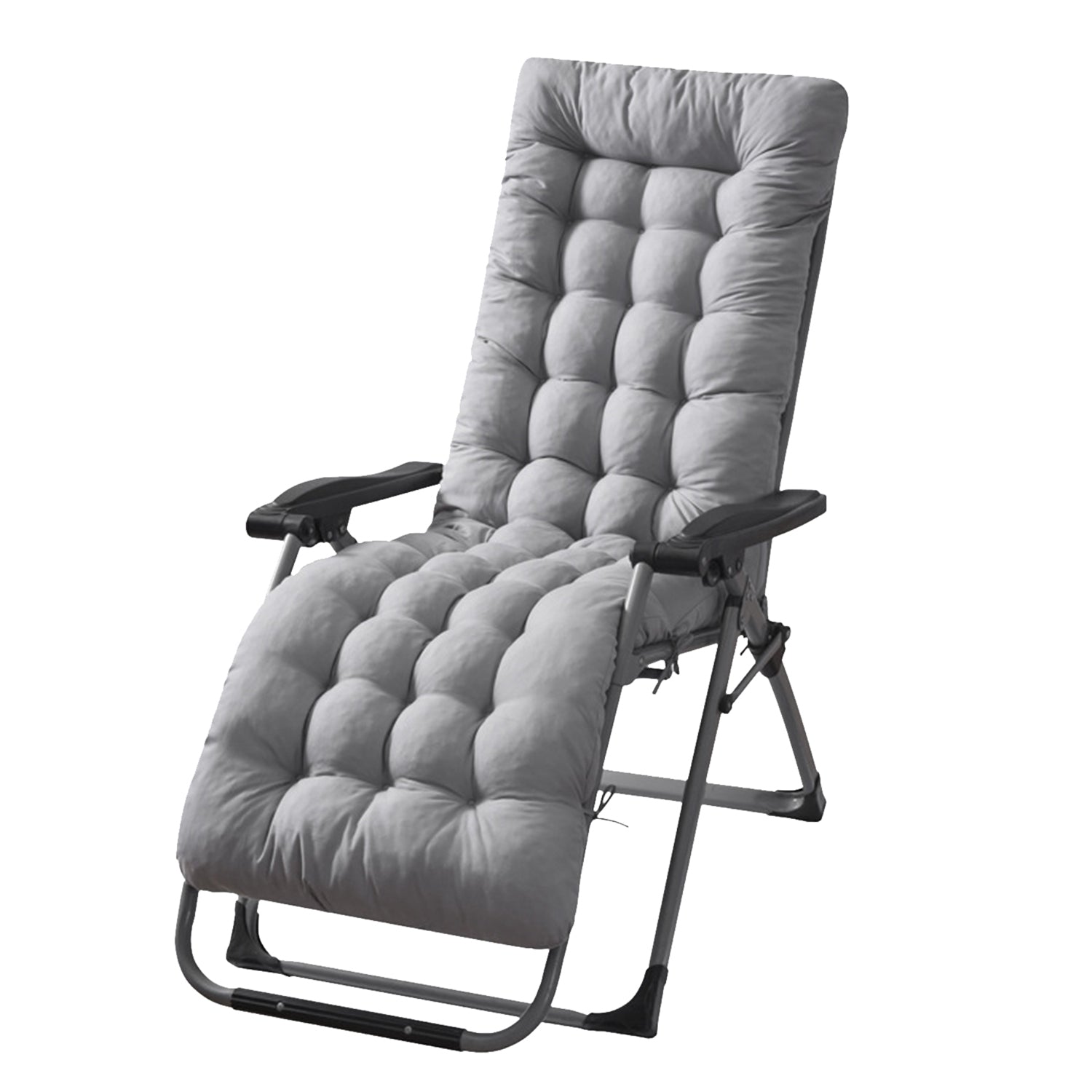 1Pc Chaise Lounger Cushion Recliner Rocking Chair Sofa Mat Deck Chair Cushion Chair Not Inlcuded  Standard Type