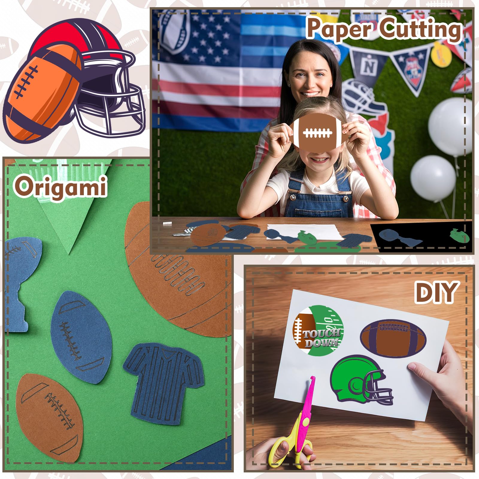 JULBEAR 30 Sheets Colored Cardstock, 5 Football Colors 180gsm 8.5 X 11 Inches Colorful Pastel Printer Construction Paper For Kids Scrapbook School Office Printing DIY Craft, Card Making