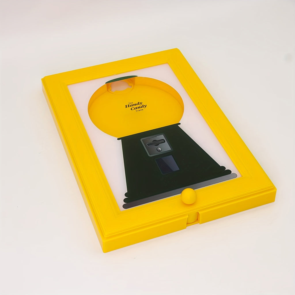 A Square Photo Frame Designed To Be Mounted On The Wall, Featuring A Candy Dispenser, Ideal For Displaying Pictures While Allowing Easy Access To Candies, Nuts, And Pet Treats.