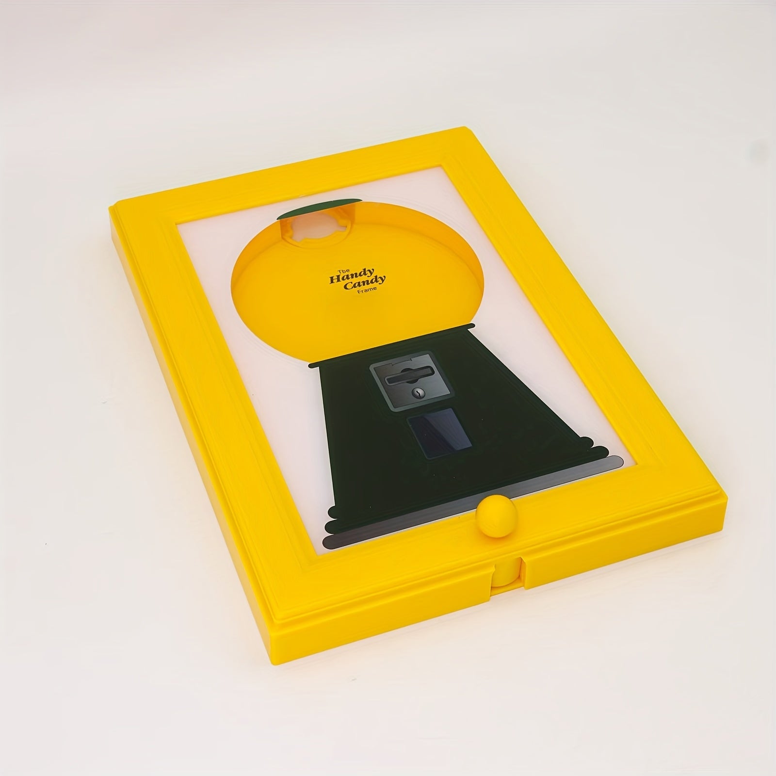 A Square Photo Frame Designed To Be Mounted On The Wall, Featuring A Candy Dispenser, Ideal For Displaying Pictures While Allowing Easy Access To Candies, Nuts, And Pet Treats.