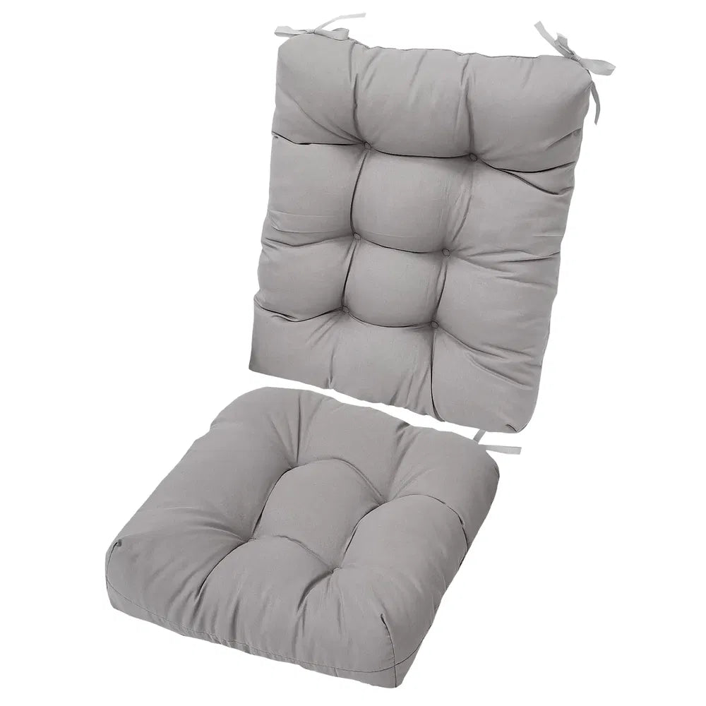 Waterproof Rocking Chair Cushion Upper And Lower Back And Seat Sets With Non-Slip Ties Oxford Cloth Surface Polyester Filling Comfortable For Indoor Home Office Car