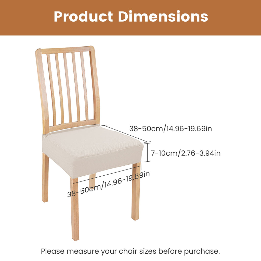 4Pack Waterproof Dining Chair Slipcovers Stretch Chair Seat Slipcovers Removable Washable Jacquard Seat Covers For Dining Room