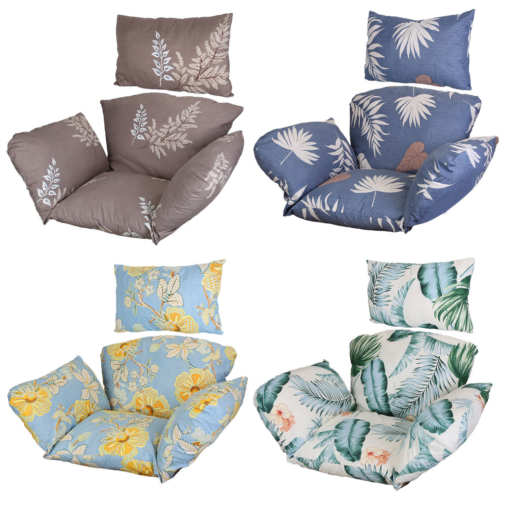 1Pc Egg Chair Cushion Hanging Basket Seat Cushion Thicken Soft Egg Swing Chair Pad Hanging Egg Chair Cushion With Headrest