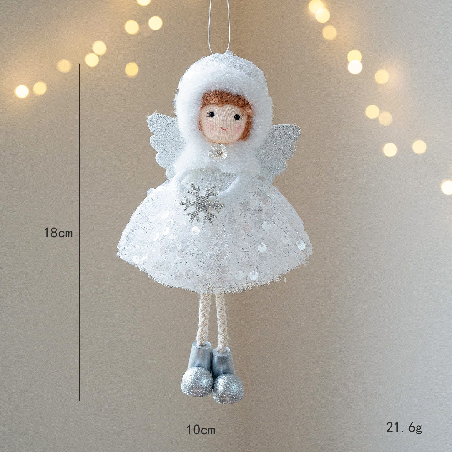 Christmas Winter Mesh Angel Big Eyes Girl Pendant