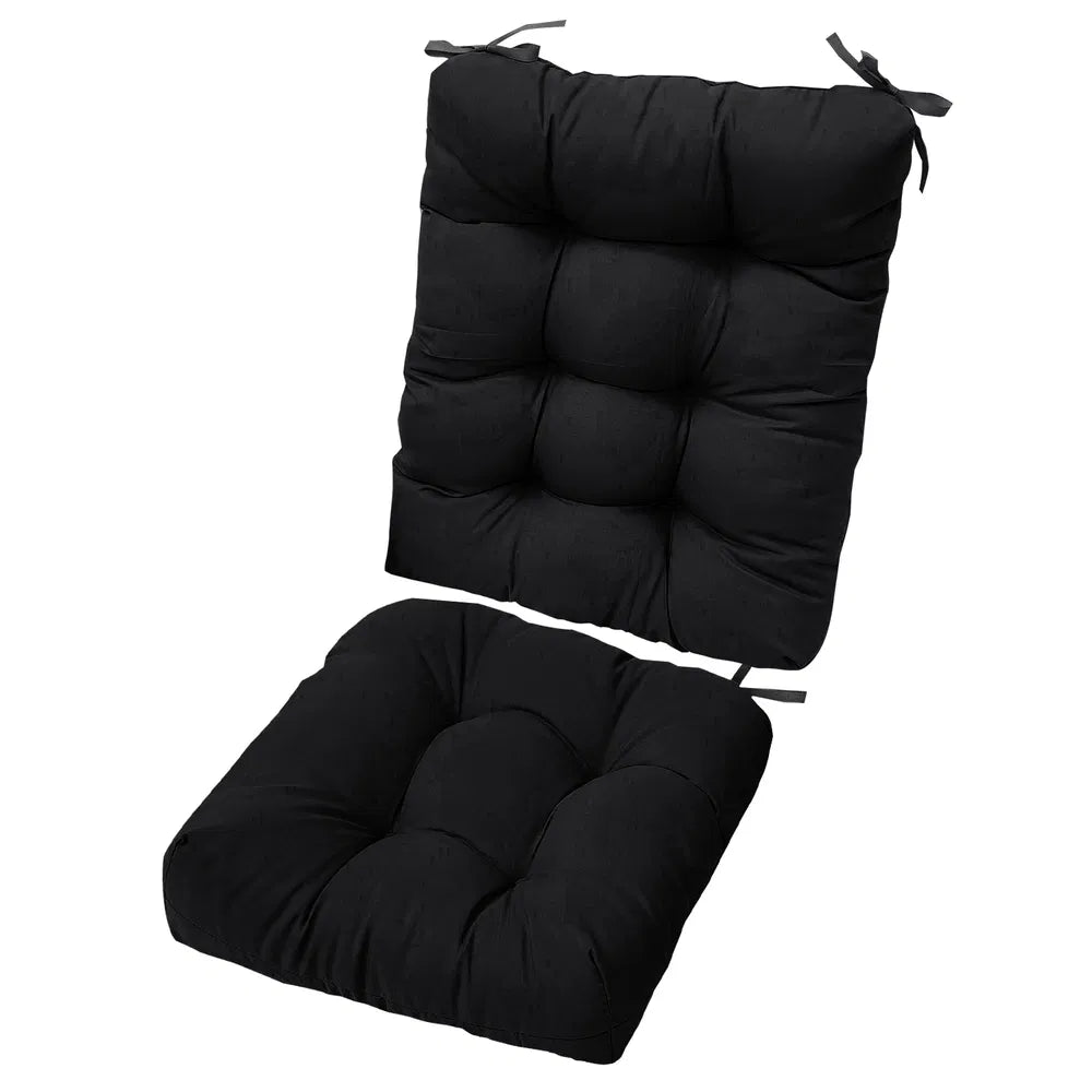 Waterproof Rocking Chair Cushion Upper And Lower Back And Seat Sets With Non-Slip Ties Oxford Cloth Surface Polyester Filling Comfortable For Indoor Home Office Car