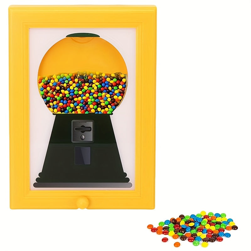 A Square Photo Frame Designed To Be Mounted On The Wall, Featuring A Candy Dispenser, Ideal For Displaying Pictures While Allowing Easy Access To Candies, Nuts, And Pet Treats.
