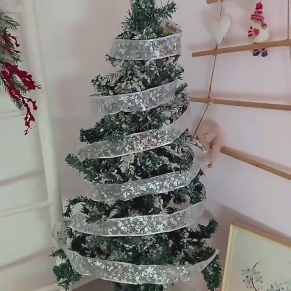 Fairy Lights String Christmas Ribbon Bow Tie